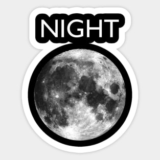 NIGHT and moon Sticker